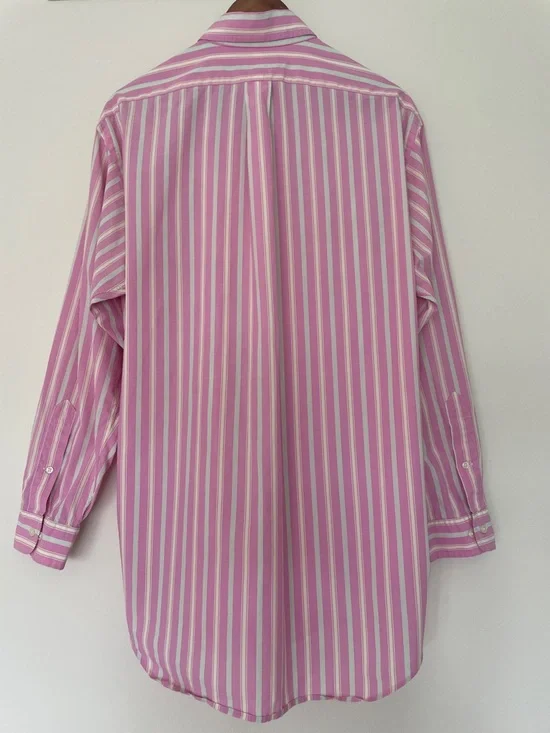 Ralph Lauren Pastel Multi Stripe Oxford Shirt Classic Fit Cotton 15.5 - Picture 7 of 11